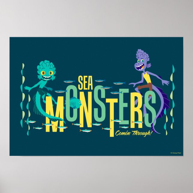 Luca | Sea Monsters Comin' Through! Poster (Front)