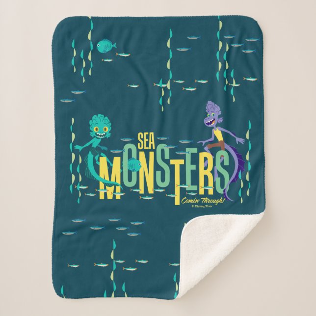 Luca | Sea Monsters Comin' Through! Sherpa Blanket (Front)