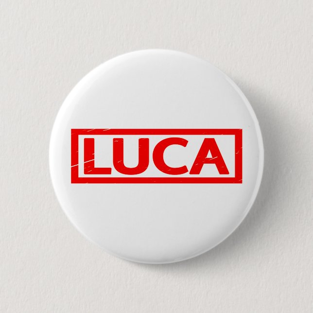 Luca Stamp 2 Inch Round Button (Front)