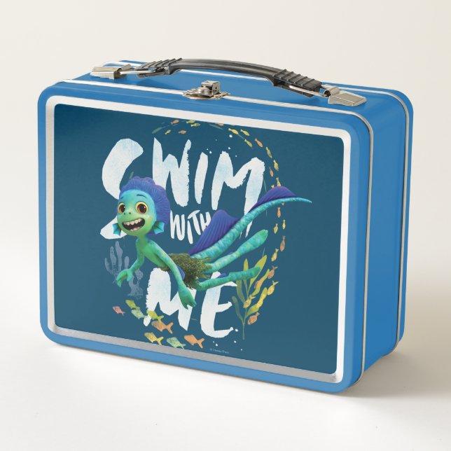 Luca | Swim With Me Metal Lunch Box (Front)