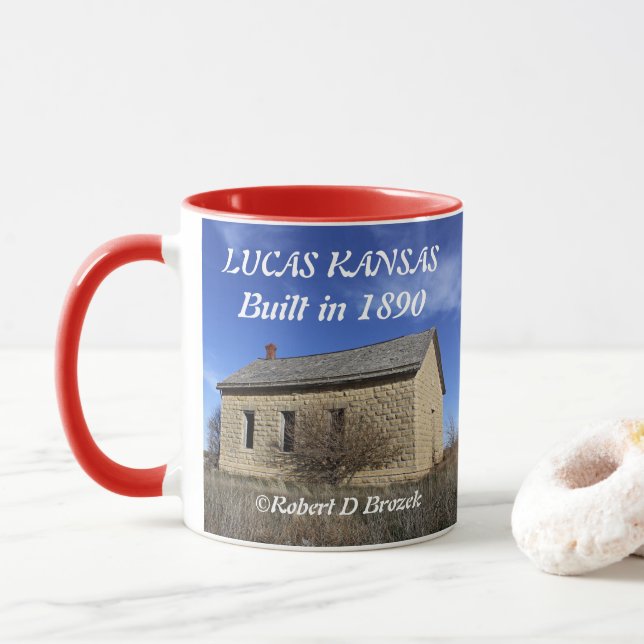  Lucas Kansas Old School  Mug (With Donut)