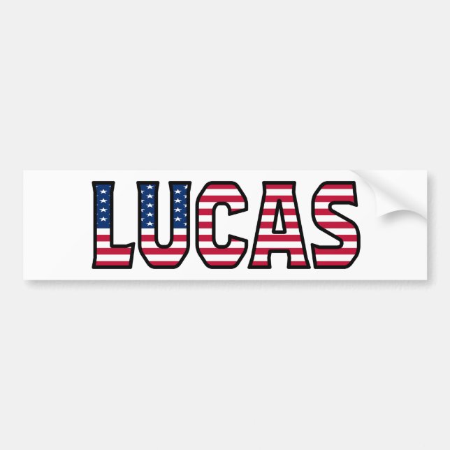 Lucas Nom Vorname USA Aufkleber Sticker Auto (Devant)
