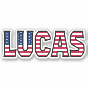 Lucas Prénom USA Sticker Stickerset