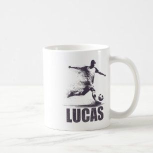 Lucas Soccer Boys Personalized First Name Lucas Coffee Mug