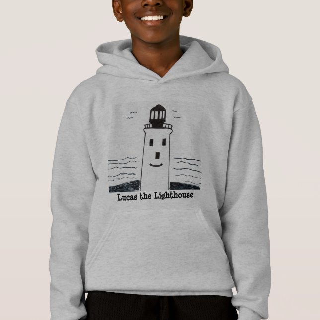 "Lucas the Lighthouse" Hoodie for Boys and Girls (Front)