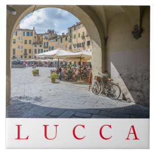 Lucca Piazza Anfiteatro view ceramic tile