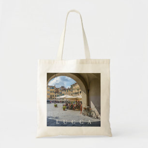 Lucca Piazza dell'Anfiteatro view tote bag
