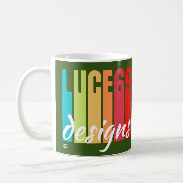 "LUCE69 DESIGNS" logo     Coffee Mug (Left)