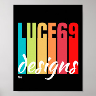 "LUCE69 DESIGNS" logo poster