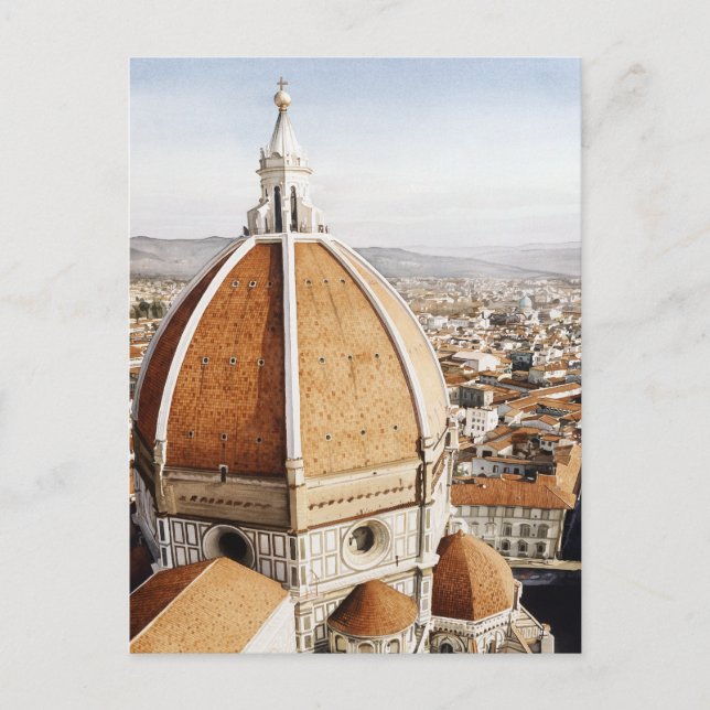 "Luce di Firenze" The Duomo Italy Watercolor Postcard (Front)