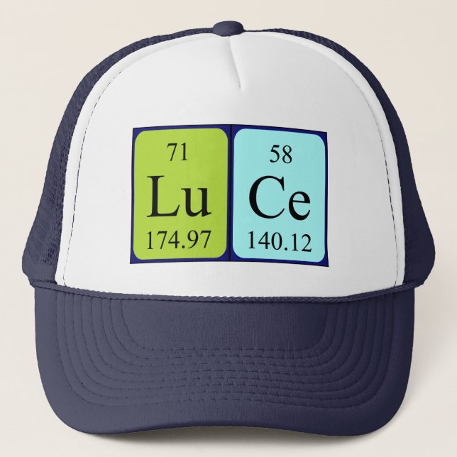 Luce periodic table name hat (Front)