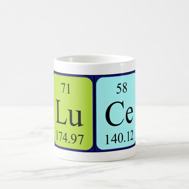 Luce periodic table name mug (Center)