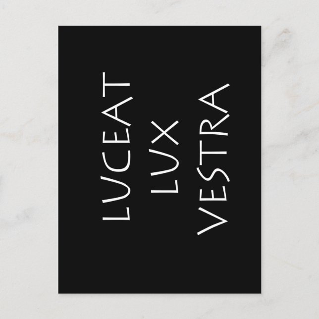 Luceat lux vestra postcard (Front)