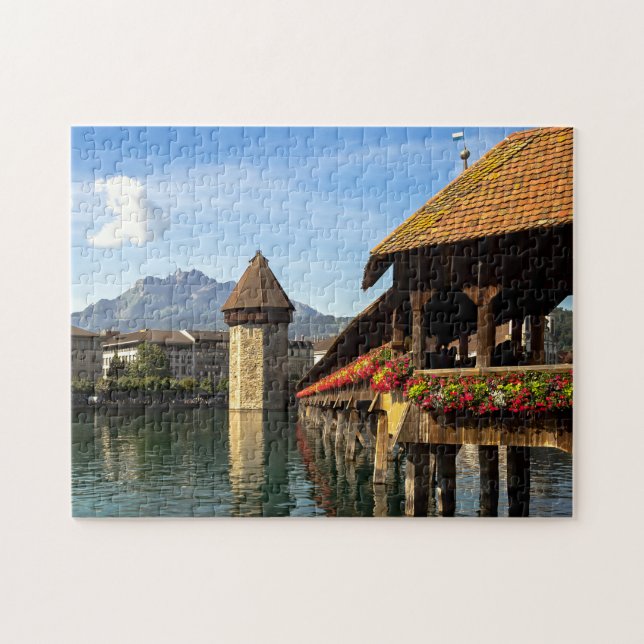 Lucerne Covered Bridge Jigsaw Puzzle (Horizontal)