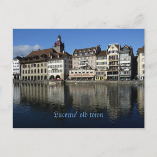 Lucerne' old town postcard