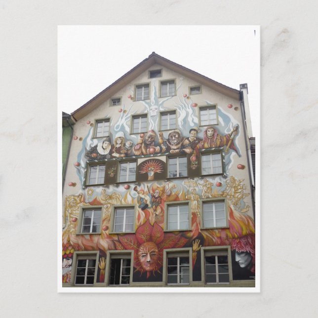 lucerne painted postcard (Front)