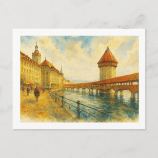 Lucerne Riverside, Postcard