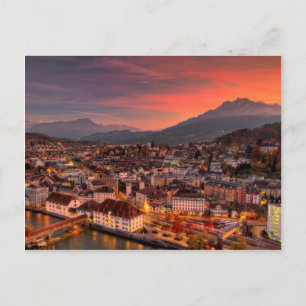 Lucerne Suisse HDR Beaux-Arts Imprimer Carte posta