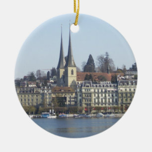 Lucerne Switzerland Ceramic Ornament