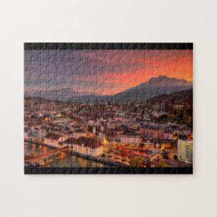 Lucerne Switzerland HDR Fine Art Puzzle