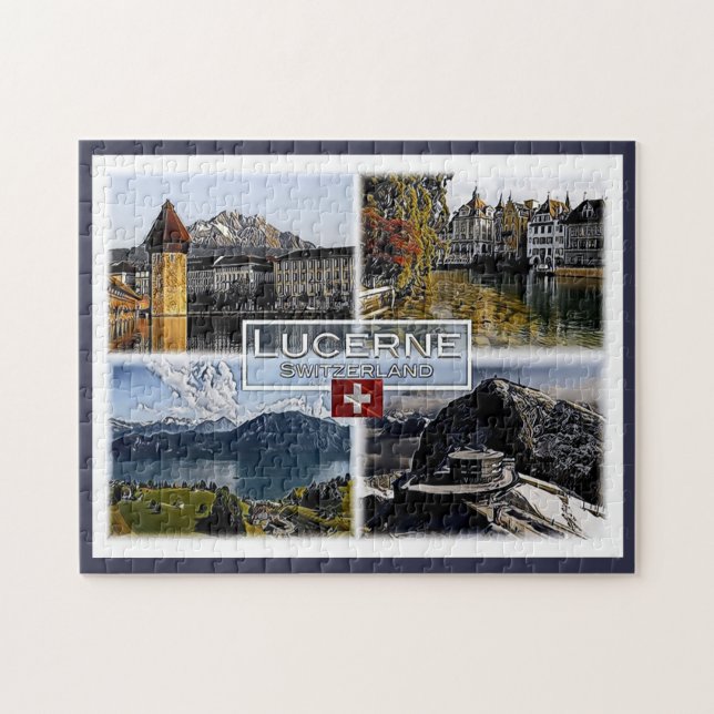 Lucerne - Switzerland - Mosaic - Jigsaw Puzzle (Horizontal)