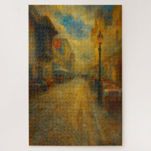 Lucerne Switzerland Old Town Twilight Art Puzzle