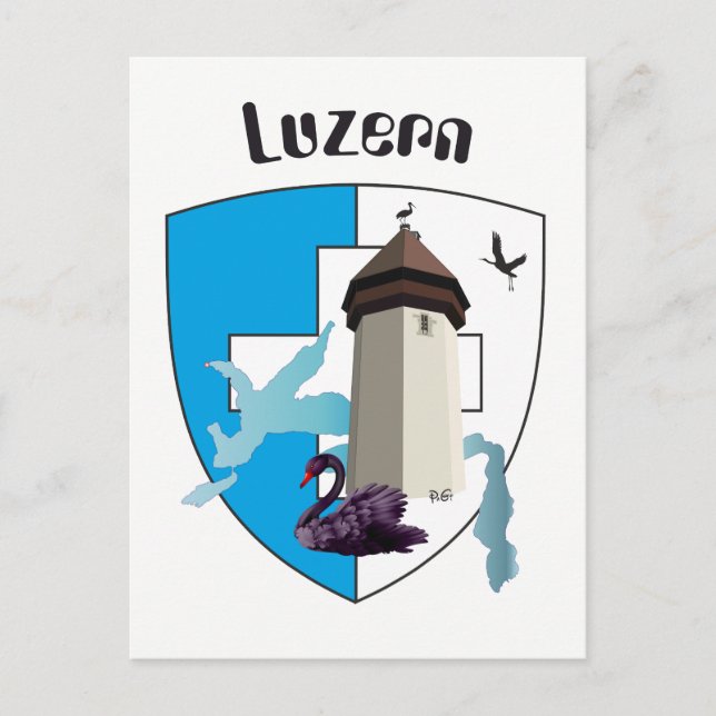Lucerne Switzerland postcard (Front)