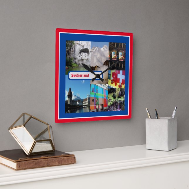 Lucerne, Switzerland  Square Wall Clock (Office)