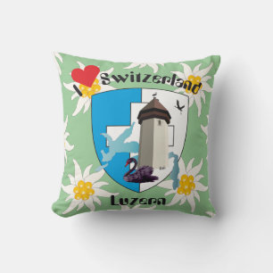 Lucerne Switzerland Switzerland Kiss Throw Pillow