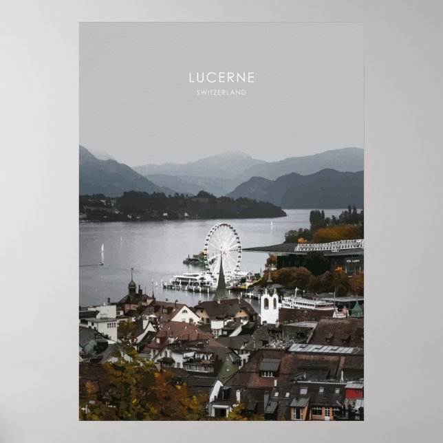 Lucerne, Switzerland Travel Artwork Poster (Front)