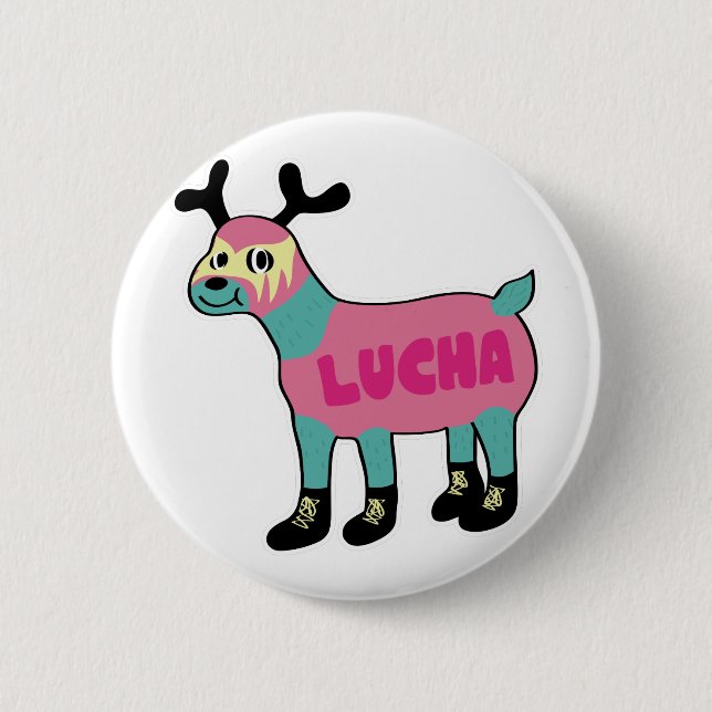 LUCHA#77 2 INCH ROUND BUTTON (Front)