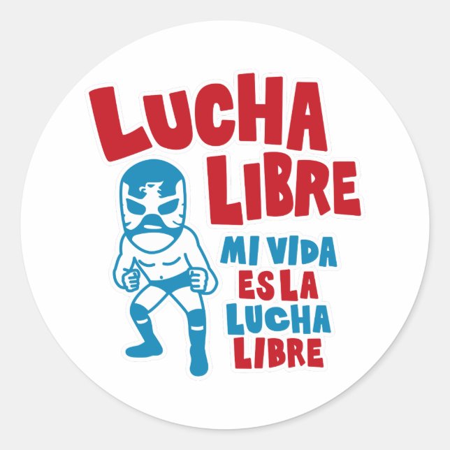 LUCHA LIBRE#89 CLASSIC ROUND STICKER (Front)