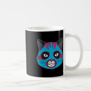 Lucha Libre Cat Wears Luchador Wrestling Mask  Coffee Mug