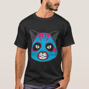 Lucha Libre Cat Wears Luchador Wrestling Mask  T-Shirt