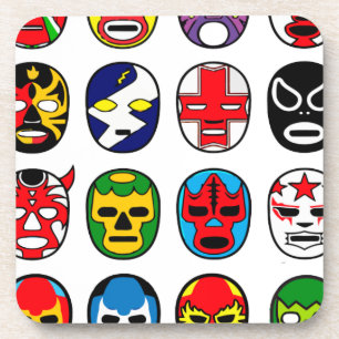 Lucha Libre Luchador Mexican Wrestling Masks Coaster