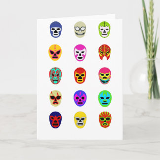 Lucha Libre Mask Mexican Wrestling Card