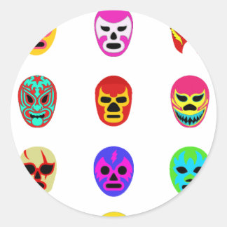 Lucha Libre Mask Mexican Wrestling Classic Round Sticker