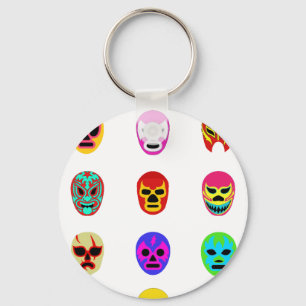 Lucha Libre Mask Mexican Wrestling Keychain