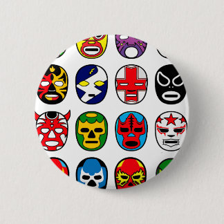 Lucha Libre Mask wrestler Mexican Wrestling 2 Inch Round Button