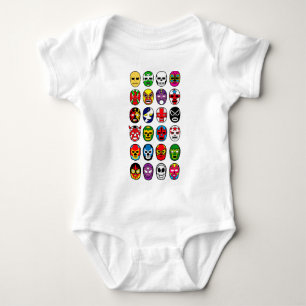 Lucha Libre Mask wrestler Mexican Wrestling Baby Bodysuit