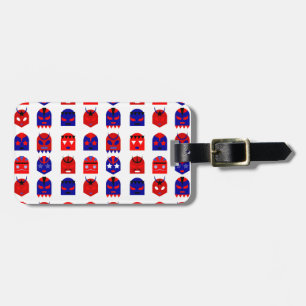 lucha libre masks luggage tag