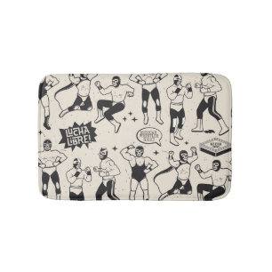 Lucha Libre: Mexican Wrestler pattern Bath Mat