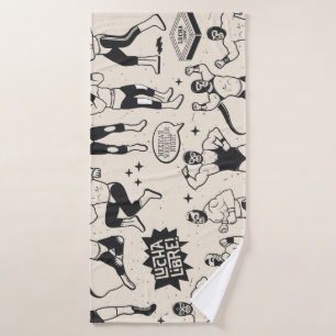 Lucha Libre: Mexican Wrestler pattern Bath Towel