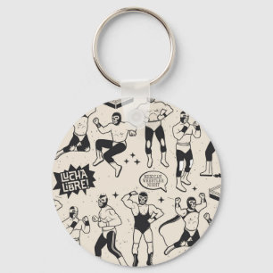 Lucha Libre: Mexican Wrestler pattern Keychain