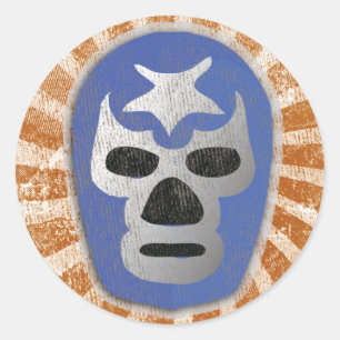 Lucha Libre Mexican Wrestling Classic Round Sticker