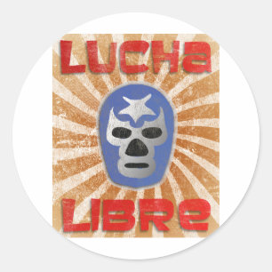Lucha Libre Mexican Wrestling Classic Round Sticker