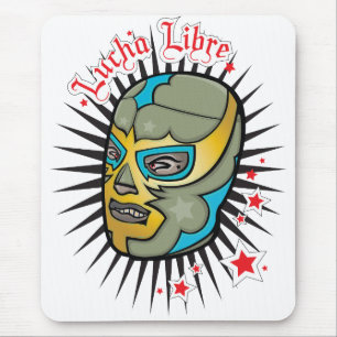 Lucha Libre Mexican Wrestling Mask Mouse Pad