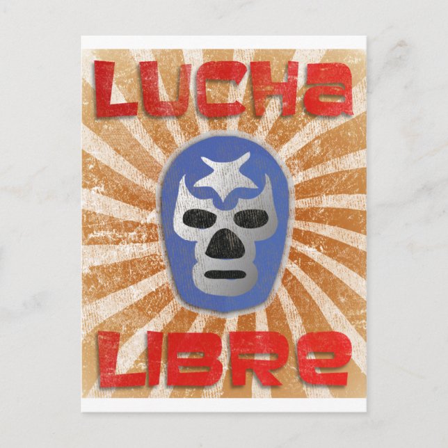 Lucha Libre Mexican Wrestling Postcard (Front)