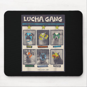 Lucha Libre Mexico Puppy Wrestling Mask Luchador B Mouse Pad
