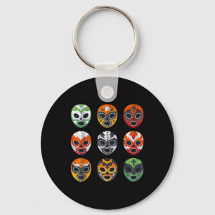 Lucha Libre Wrestling Mask Cinco De Mayo Mexican B Keychain